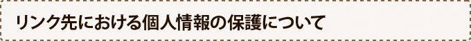 リンク先における個人情報の保護について